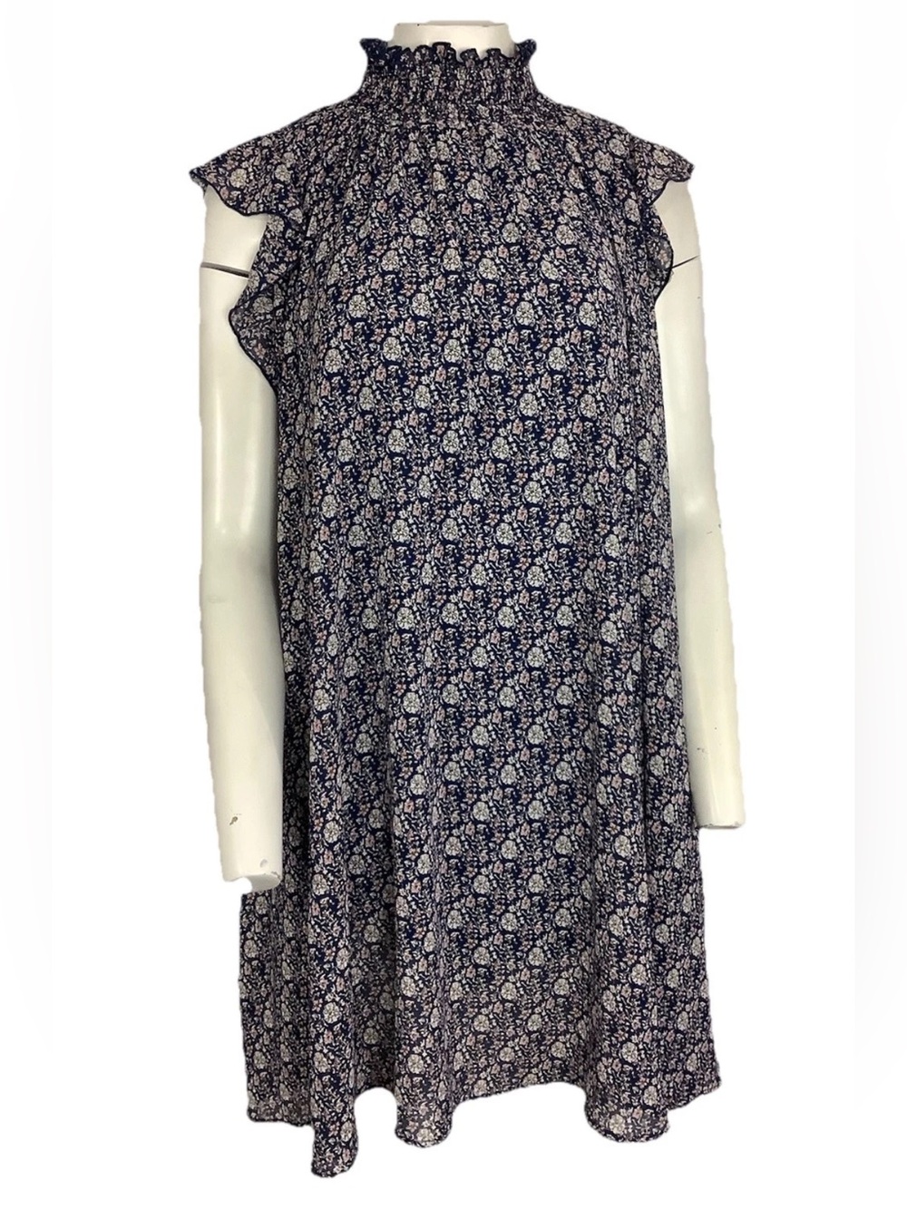 Code Mode Sz M Swing Hem Layered Floral Print Boho Cowgirl Festival Dress